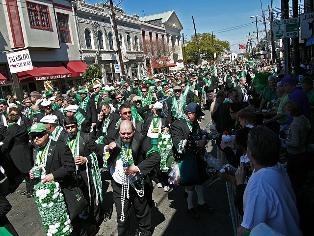 New Orleans holds an incredible St. Patrick's Day Parade every year. Green clothing and decorations flood the street as everyone celebrates this Irish holiday. There are also parades in New York City and Boston that are super popular.