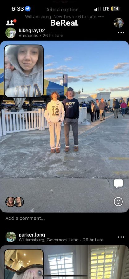 Luke and I in the beautiful sunset leaving the game. Navy won the game in a dominating fashion 53-21 against Tulsa.