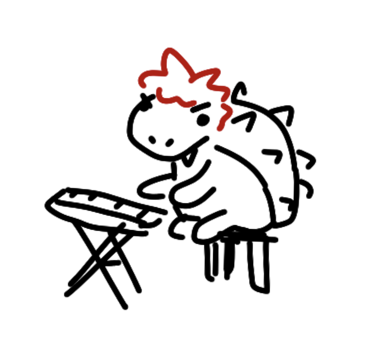 Bowser playing "Peaches" on a keyboard.