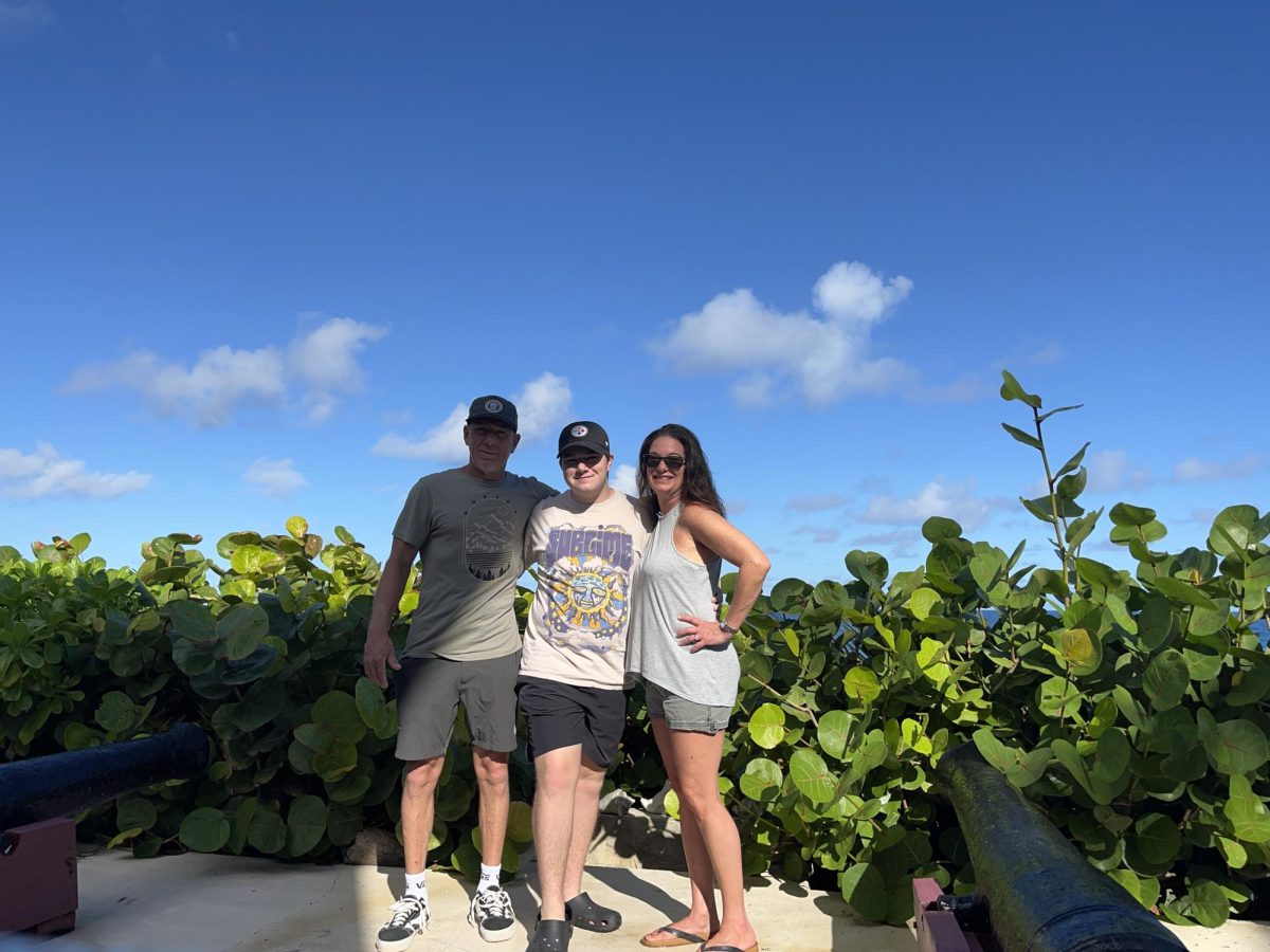 Michel Fessler with his family while in the U.S. Virgin Islands