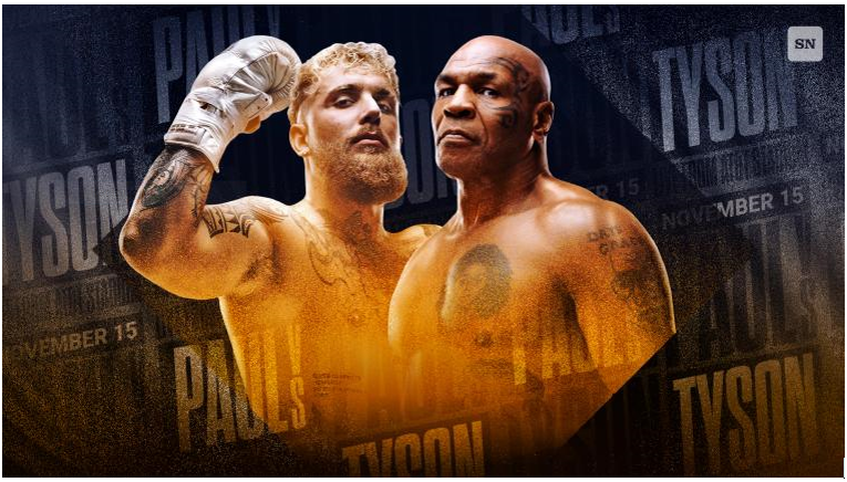 The poster for the Mike Tyson v. Jake Paul fight caught the eyes of many viewers.