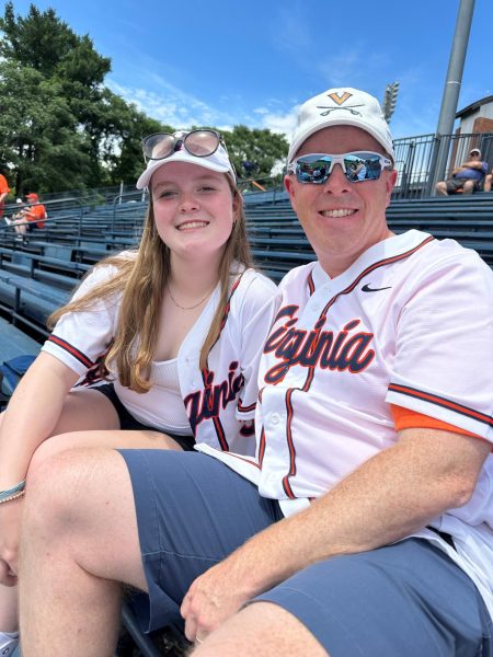 Me and my dad enjoying our time at the UVA baseball game.