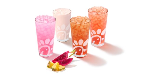 The color display of the four new drinks.