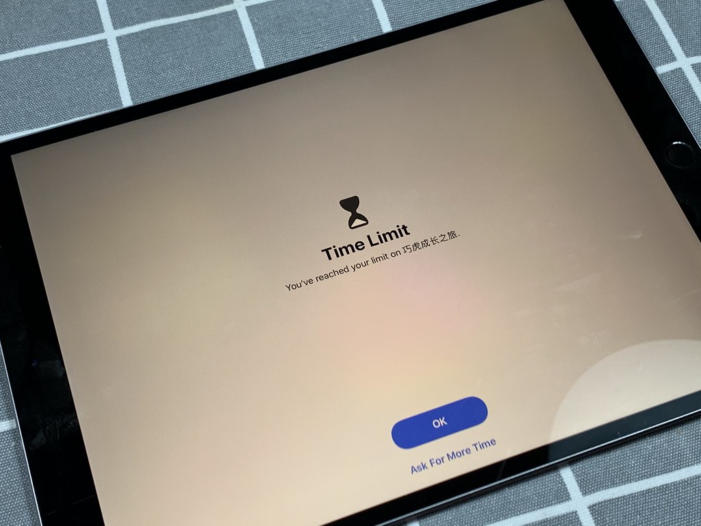 iPad have a time limit screen for TikTok