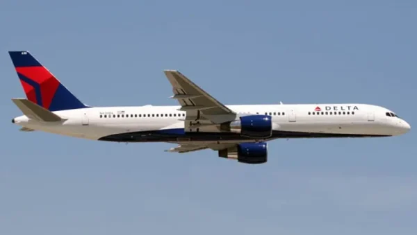 Stock photo of a Delta airplane.